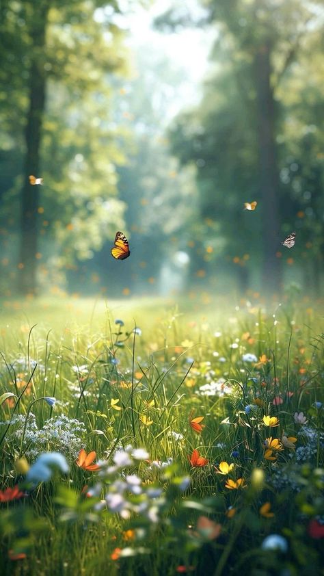 Spring Landscape Photography, Flowers Photography Wallpaper, Lovely Flowers Wallpaper, Wallpaper Nature Flowers, Flowers And Butterflies, Beautiful Landscape Wallpaper, Photography Wallpaper, Pretty Wallpapers Backgrounds, Alam Yang Indah