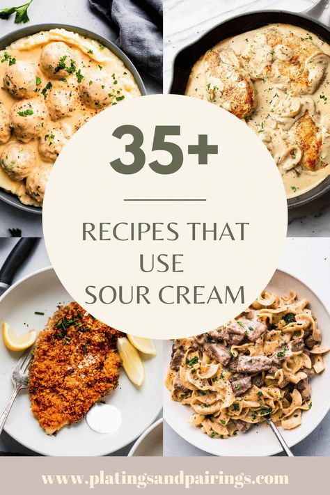 Healthy Recipes With Sour Cream, Meals With Sour Cream Dinners, Dinner Recipes Using Sour Cream, Chicken Sour Cream, Sour Cream Uses Cooking, Ways To Use Sour Cream, Meals Using Sour Cream, Recipes Sour Cream, How To Use Sour Cream