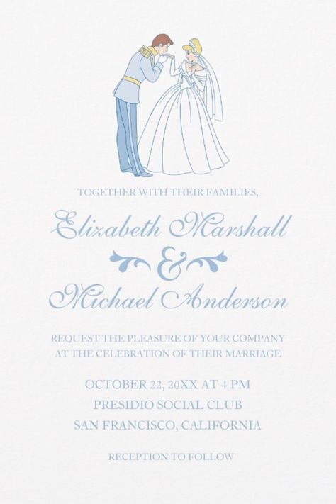 Cinderella Wedding | Classic Invitation
Classic Cinderella & Prince Charming Wedding Invitation Princess Wedding Invitations, Cinderella Wedding Invitations, Princess Wedding Theme, Cinderella Invitations, Disney Wedding Invitations, Cinderella Wedding Theme, Trendy Wedding Ideas, Fairytale Wedding Invitations, Cinderella Prince Charming