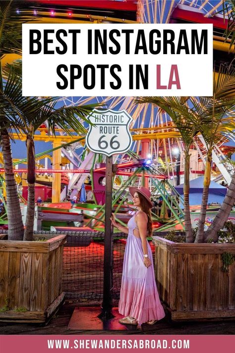 Looking for the most instagrammable places in LA? Look no further! Here's a list of the best Los Angeles Instagram spots with their exact locations on a map! | Los Angeles aesthetic outfit | Los Angeles photoshoot locations | Los Angeles Instagram pictures | Los Angeles Instagram | Los Angeles photo ideas | Los Angeles photography locations | LA Instagram pictures | Los Angeles California photography spots | Instagram worthy things to do in Los Angeles | LA photography guide | LA travel guide La Instagram Spots, Los Angeles Instagram Spots, Los Angeles Photo Spots, What To Do In Los Angeles, Outfits For Los Angeles Vacation, Los Angeles Picture Ideas, La Instagram Pictures, La Style Outfits Los Angeles, Santa Monica Pier Outfit