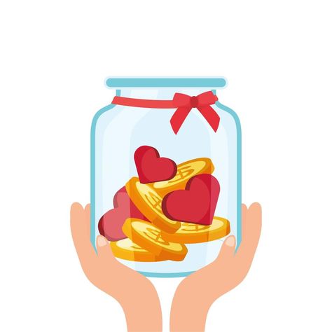 charity donation jar with hearts and coins Coin Jar, Random Sketches, Charity Donation, Giving Tuesday, School Clipart, Iphone Wallpaper Hd Nature, Vision Board 2023, Donate To Charity, Vector Photo