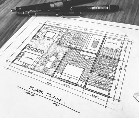 Freehand Floor Plan Architecture Sketch Floor Plan, Drafting Floor Plans, Hand Drafted Floor Plan, Architecture Plan Drawing Hand Drawn, Freehand Floorplan, Architecture Drawing Floor Plans, Autocad Drawing Floor Plans, Floor Plans Sketch, Sketch Floor Plan