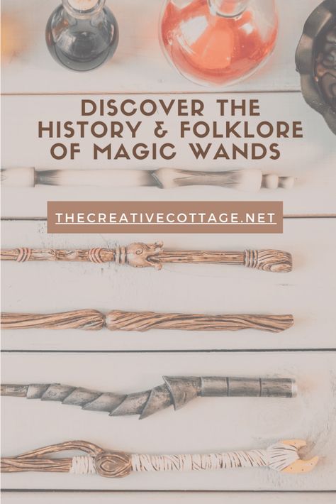 Five handmade magic wands on a distressed wood background Witchcraft Wands Ideas, Wands In Witchcraft, Wand Magick, Wands Witchcraft, Diy Wand Witchcraft, Make A Magic Wand, Witchcraft Wand, Cool Wands Magic, Witch Wands