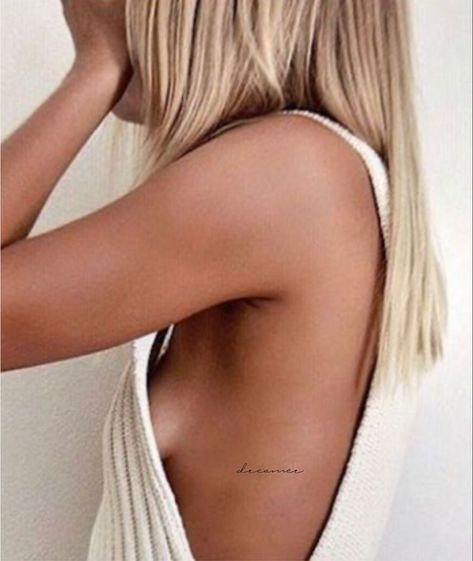 Women’s Tattoo Placement, Unique Minimalist Tattoo, Small Rib Tattoos, Wörter Tattoos, Tattoos On Side Ribs, Rib Tattoos For Women, Tattoo Spots, Small Girly Tattoos, Cursive Tattoos