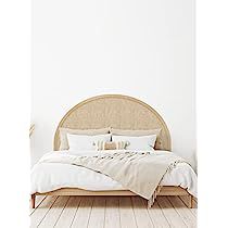 Boho Bed Frame, Beige Headboard, Headboard Decal, Boho Headboard, Bedroom Vibes, Wicker Headboard, Rattan Bed, Rattan Headboard, Rattan Weave