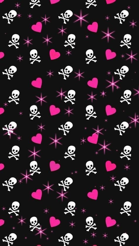 Scenecore Wallpaper, Pink Skull Wallpaper, Emo Backgrounds, Emo Aesthetic Wallpaper, Emo Wallpapers, 2000 Wallpaper, Pink Emo, 2000s Wallpaper, Pink Goth