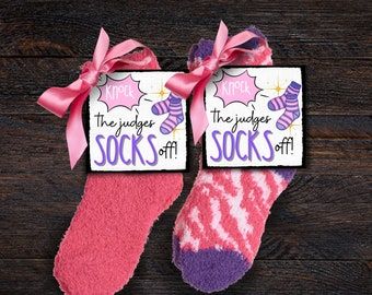 add socks! Dance Team Motivation Gifts, Good Luck Treats For Dancers, Good Luck Gifts For Cheerleaders, Cheerleading Snack Ideas Goodie Bags, Gymnastics Good Luck Gifts, Dance Team Gifts Dancers Goody Bags, Cheer Tryout Gifts Good Luck, Good Luck Gifts For Dancers, Good Luck Cheer Clothes Pins