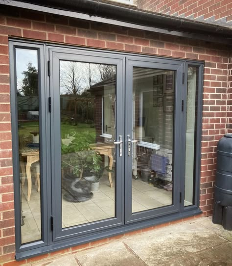 Extra Wide Patio Doors, Backyard French Doors, Back House Ideas Small Spaces, French Door Ideas Exterior, Aluminium French Doors Exterior, Patio French Door Ideas, Outdoor Glass Door, Terrace Door, Front Double Doors