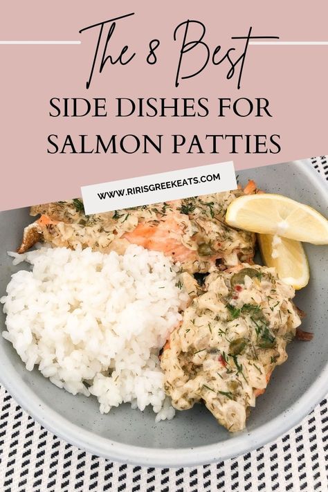 Salmon Patty Dinner, Salmon Burger Side Dish, Salmon Patties Sides Dishes, Salmon Patties Sides, Salmon Patties Dinner Sides, Salmon Burgers Sides, Sides To Go With Salmon Patties, Sides For Salmon Burgers, Side Dishes For Salmon Patties