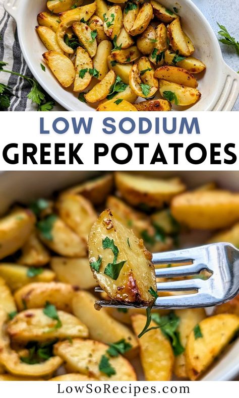 Low Sodium Roasted Potatoes, Low Sodium Mediterranean Diet, Low Sodium Sides Dishes, Low Sodium Bean Recipes, Red Baby Potatoes Recipes, Low Sodium Vegetables, Low Salt Diet Recipes, Low Sodium Lunches Easy, Low Sodium Mediterranean Recipes