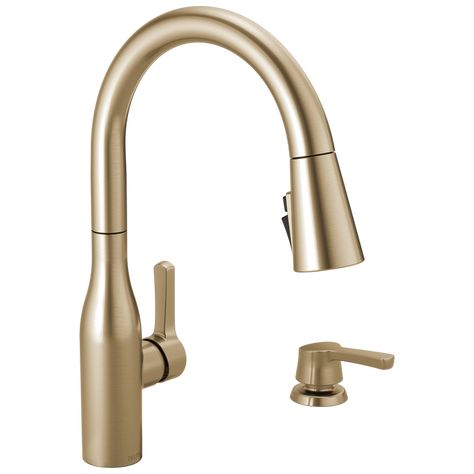 Sites-deltafaucet-Site Kitchen Flip, Mid Mod Kitchen, Delta Kitchen Faucet, Mod Kitchen, Kitchen Moodboard, Black Kitchen Faucet, Kitchen Faucets Pull Down, Kitchen 2020, Retractable Hose