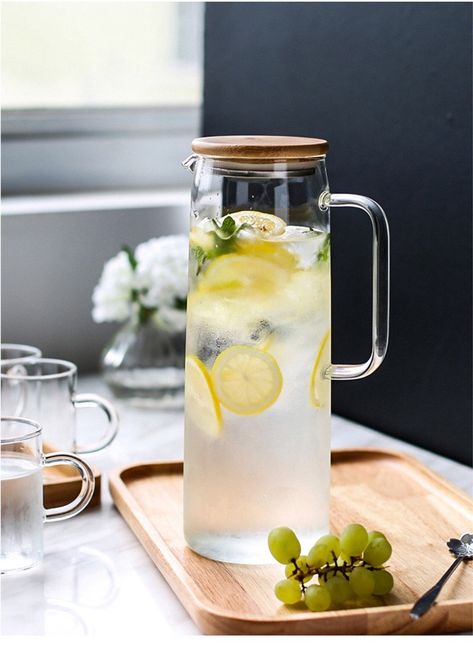 Fruit Soda, Serving Pitchers & Carafes, Kitchen Glass, Water Carafe, Water Kettle, Heat Resistant Glass, Glass Water Bottle, Iced Drinks, Glass Pitchers