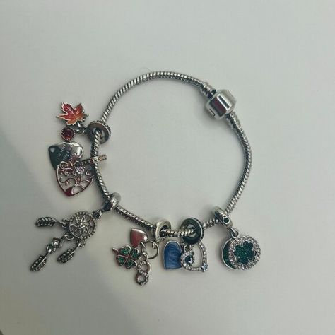 Bracelet with Charms Bracelet With Charms, Cute Charms, Bracelets And Charms, Silver Bracelet, Charm Bracelet, Charms, Bracelet, Jewelry Watches, Silver