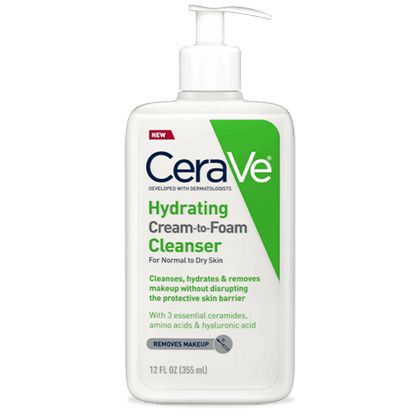 Hydrating Cream-to-Foam Cleanser | Facial Cleanser | CeraVe Cerave Hydrating Cleanser, Cerave Cleanser, Dream Skincare, Fragrance Free Lotion, Cerave Skincare, Daily Sunscreen, Vegan Clean, Foaming Facial Cleanser, Hydrating Cleanser