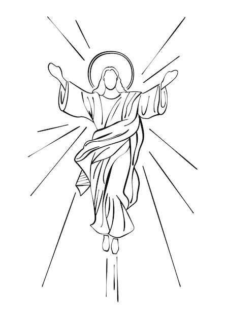 jesus ascension art - Pesquisa Google Jesus Drawings Sketches, Gospel Sharing, Jesus Ascension, Ascension Art, Jesus Christ Drawing, Jesus Drawing, Jesus Christ Face, Cross Coloring Page, Jesus Art Drawing