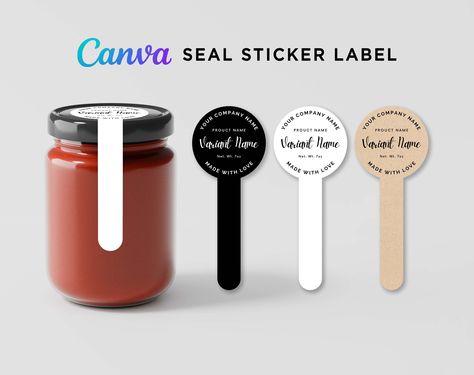 ✅⬆️CLICK THE LINK!!⬆️Editable tamper evident seal stickers for your handmade jars, lollipops, and more! . #Seal_Sticker_Packaging_Template #Product_Sticker_Label_Design #Food_Packaging_Sticker_Label #Packaging_Label_Design_Stickers Jam Bottle Label Design, Label Design For Jars, Seal Sticker Packaging Template, Black And White Label Design, Food Packaging Sticker Label, Homemade Jam Packaging, Jar Sticker Design, Jam Jar Packaging, Seal Sticker Packaging