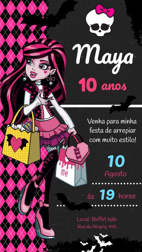 Edítate gratis usando nuestro editor online | Design by FELICITY | Invitación Digital Invitación de cumpleaños de Monster High

¡La invitación Invitación de cumpleaños de Monster High perfecta para tu evento!

Personaliza tu invitación a tu gusto con nuestro editor en línea

Nuestra invitación digital Invitación de cumpleaños de Monster High es totalmente personalizable. Puedes cambiar el texto, la fuente, los colores e incluso agregar fotos. Es fácil de usar y puedes crear l Monster High Invitations, Monster High Party, Bday Invitations, Moster High, 9th Birthday, Online Design, Monster High, Kids Party, Cake Topper