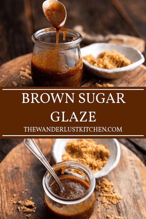 Bourbon Brown Sugar Glaze, Brown Sugar Bourbon Glaze, Cinnamon Glaze Recipe, Sugar Glaze Recipe, Sauces For Salmon, Brown Sugar Honey Glaze, Glazed Icing Recipe, Cinnamon Sauce, Sauces For Chicken