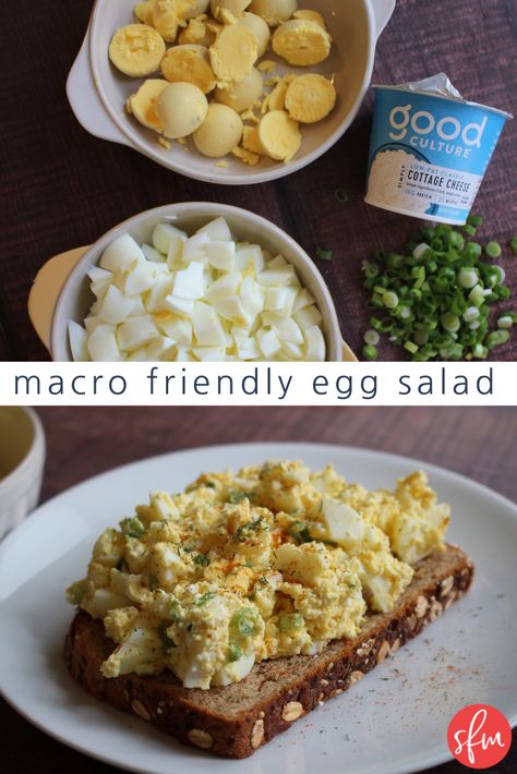 Stay Fit Mom Egg Salad, Healthy High Protein Egg Salad, Macro Friendly Egg Salad, Stay Fit Mom Breakfast Recipes, Macro Friendly Summer Recipes, Breakfast Egg Salad, Macros Friendly Recipes, Clean Eating High Protein Recipes, Stay Fit Mom Recipes Meal Prep