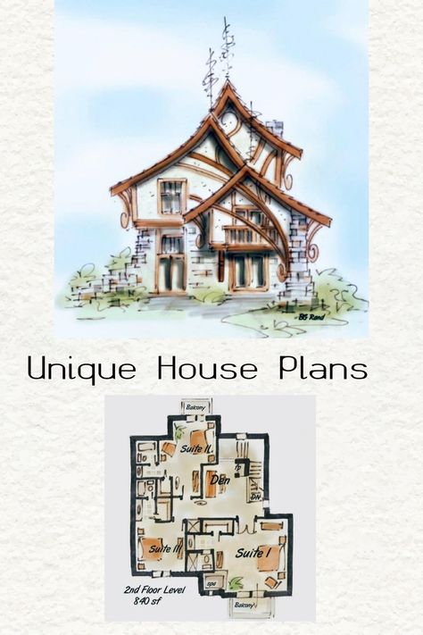 Unique House Plans // Designer homes // mcmansion // Dream Home // luxury home // luxury living // home design // home ideas // architecture // house // home // Unique House Plans // dream home ideas // home sweet home // architectual design // forever home // build your home. #luxuryhomes #dreamhomes #dreamhomeideas #home #homesweethome #uniquehouseplans #uniqueluxurystyle #mcmansion #house #building House With Solarium Plans, Fairy House Floor Plans, Fairytale Home Floor Plans, Witchy Cottage Floor Plan, House With Tower Floor Plans, Large Cottage Floor Plans, Stone Cottage Homes Floor Plans, Hobbit House Plans Layout, Tiny Home Styles