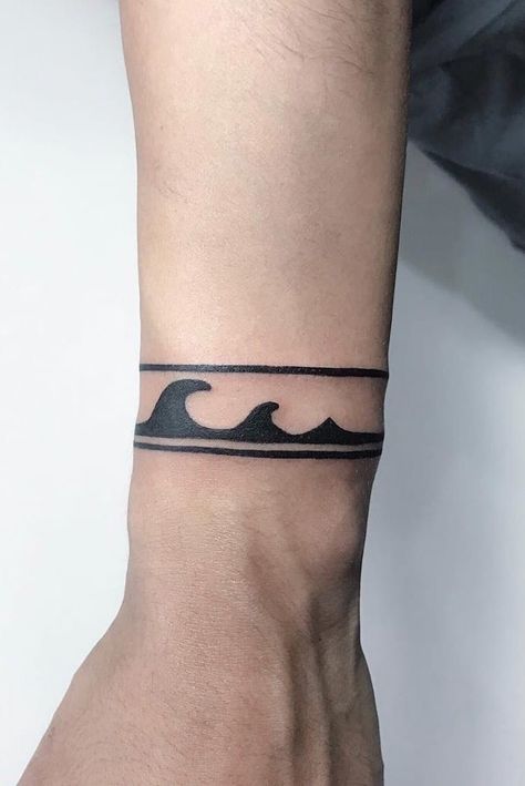 #wave #wavetattoo #armbands #bandittattoo | Nov 11th 2019 | 1234218 Arm Tattoos For Women Bicep, Tattoos For Women Bicep, Inner Arm Tattoos For Women, Tattoo Tour, Tattoo Wave, Wave Tattoos, Upper Thigh Tattoos, Wave Tattoo Design, Surf Tattoo