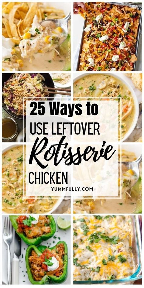 If you want to transform leftover rotisserie chicken into weeknight dinners, these recipes provide a delicious second act for your savory poultry remnants. From hearty salads to savory wraps, soups, and entrees, these recipes ingeniously repurpose rotisserie chicken, offering a convenient and tasty solution to minimize food waste. Using Leftover Rotisserie Chicken, Easy Leftover Chicken Recipes, Costco Rotisserie Chicken Recipe, Cooked Chicken Leftovers, Rotisserie Chicken Uses, Shredding Chicken, Leftover Chicken Recipes Easy, Rotisserie Chicken Recipes Leftover, Rotisserie Chicken Recipe