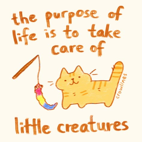 Taking Care Of Animals, Motivation Quotes Funny, Quotes About Cats, Cat Quote, Online Comics, Little Creatures, Live Now, Cat Quotes, Happy Words