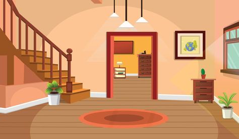 Home Art Studios, Living Room Clipart, Living Room Cartoon, Bedroom Cartoon, Home Gym Design Garage, Inside A House, House Cartoon, House Clipart, Cartoon House