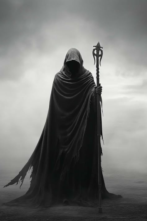 Grim Reaper Photography, Grim Reaper Reference, Reaper Reference, Grim Reaper Character Design, Grim Reaper Cloak, Grim Reaper Aesthetic, Reaper Cloak, Grim Reaper Images, Reaper Aesthetic