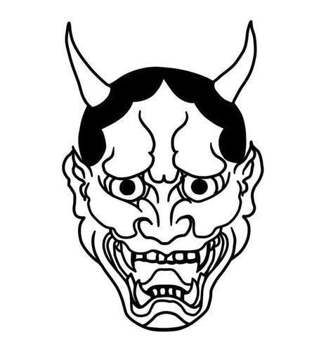 Hannya Mask, Oni Mask, Mask Tattoo, Japanese Tattoo Art, Japanese Tattoo, Tattoo Inspo, Blackwork, Tattoo Art, Art Tattoo