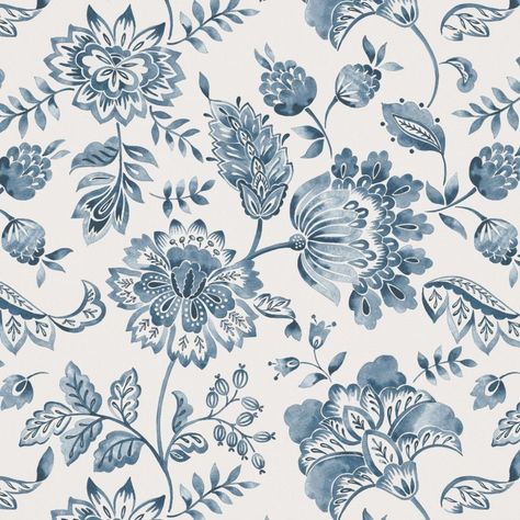 Teal Roman Blinds, Sustainable Wallpaper, Indigo Wallpaper, Patterned Wallpaper, Indigo Floral, Fabric Print Design, Computer Wallpaper Desktop Wallpapers, Indigo Prints, Textile Prints Design