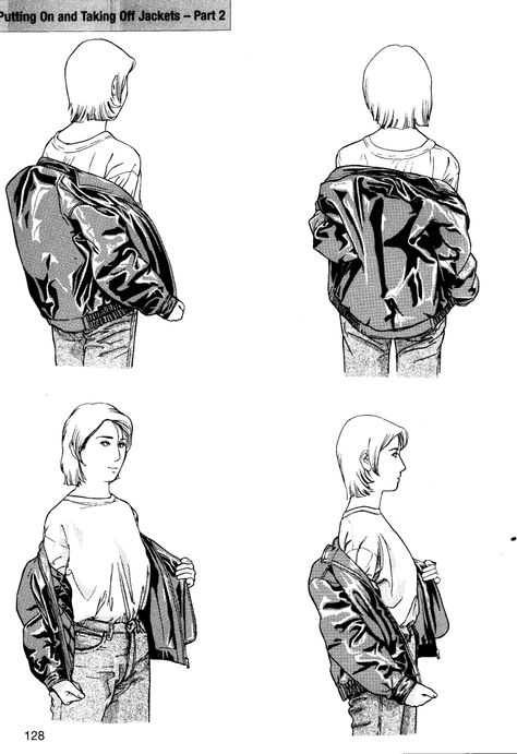 Taking Off Jacket Reference, Jacket Drawing, How To Draw Manga, Draw Manga, Character Poses, Drawing Clothes, The Society, Character Design References, Make Yourself