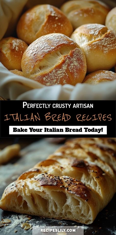 Join me in creating stunning Italian bread that’s perfectly crusty on the outside and soft on the inside! These easy recipes will have you baking delicious bread in no time. Let’s bring a touch of Italy to our kitchens and savor the flavors together! Easy Homemade Italian Bread, Fresh Italian Bread, Best Italian Bread Recipe, Italian Rolls Recipe, Quick Italian Bread, Italian Bread Recipes Homemade, Authentic Italian Bread, Italian Christmas Bread, Italian Loaf