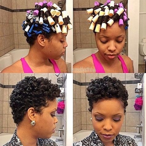 Perm Rod Set, Different Hair Styles, Flexi Rods, Perm Rods, Short Natural Hair, Pumpkin Seed, Beautiful Curls, Big Chop, Natural Styles