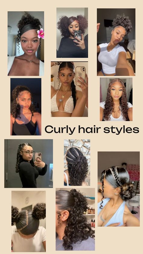 Curly Hair Advice, Curly Braided Hairstyles, Curly Hair Cut, Perfect Curly Hair, Quick Curly Hairstyles, Curly Hair Inspo, Hairstyle Examples, Curly Hair Care Routine, Mixed Curly Hair