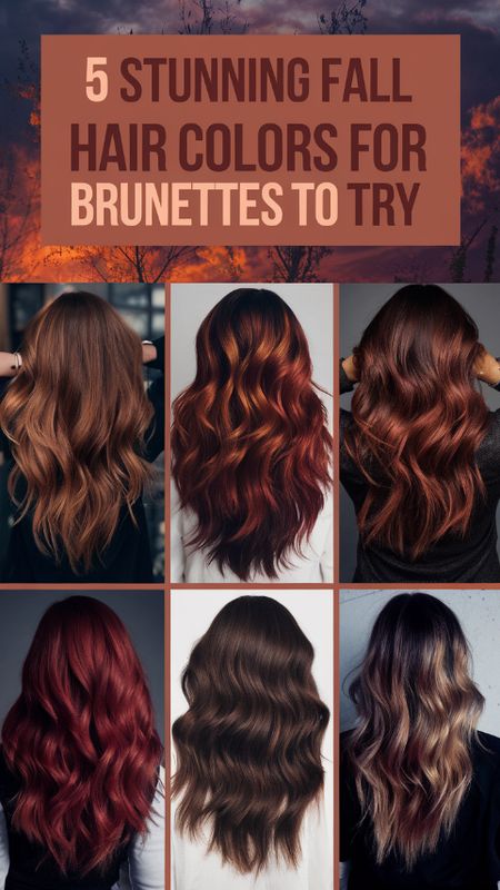 Embrace the beauty of autumn with these 5 stunning fall hair colors for brunettes! From rich auburn highlights to cozy chestnut tones, discover the perfect shade to elevate your seasonal look. Say goodbye to summer strands and hello to fall fabulous!  #FallHairColors #BrunetteBeauty #HairInspo Apple Cinnamon Hair Color, Fall Color Hair Ideas Brunettes, Hair Colors For Fall 2024, Auburn Chestnut Hair, Fall Hair Trends 2024 Color, Fall Auburn Hair Balayage, Fall And Winter Hair Color Ideas, Hair Color Ideas For Brunettes For Fall, Fall Hair Color For Brunettes 2024