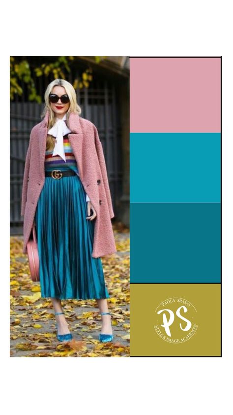 Teal Skirt Outfit Color Combinations, Teal Color Combinations Outfits, Teal Skirt Outfit, Teal Outfits, Teal Skirt, Women's Runway Fashion, Color Outfits, Colour Combinations Fashion, Color Combos Outfit