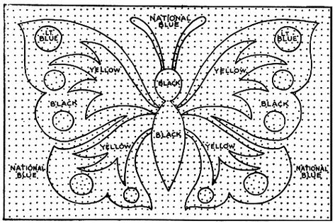 Monarch Rug Pattern Chart Latch Hook Rugs Patterns, Rug Hooking Patterns Free, Hook Rugs, Rug Hooking Designs, Latch Hook Rug Kits, Sewing Kids Clothes, Butterfly Template, Rug Hooking Patterns, Latch Hook Rugs