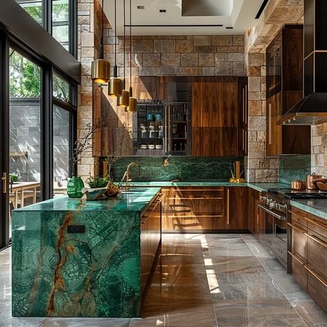 6+ Colorful Kitchen Countertops Ideas for a Vibrant Touch • 333+ Inspiring Lifestyle Ideas Colorful Kitchen Countertops, Nepal House, Luxury Tropical Resort, Green Kitchen Countertops, Green Granite Kitchen, Kitchen Countertop Colors, Blue Green Kitchen, Kitchen Countertops Ideas, Tropical Contemporary