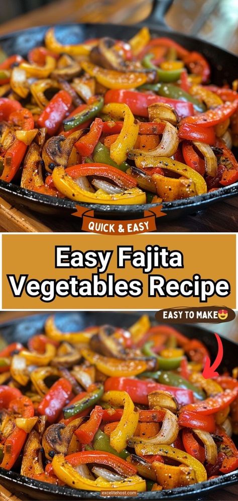 Fajita Veggies are the perfect addition to your meal. These sautéed bell peppers and onions are flavored with a homemade fajita seasoning that takes them to the next level. This gluten-free, low-carb, and healthy recipe can be enjoyed alone as a side or on top of your tacos, bowls, or more! Onions And Peppers For Fajitas, Stir Fry Bell Peppers And Onions, Fajita Peppers And Onions, Sautéed Peppers And Onions, Best Steak Fajitas, Mexican Vegetables, Vegetable Tacos, Fajita Veggies, Sauteed Peppers And Onions