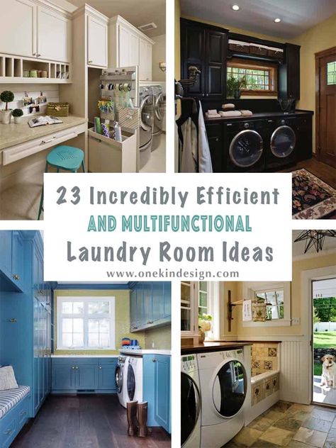 23 Incredibly Efficient And Multifunctional Laundry Room Ideas Modern Laundry Closet, Pantry And Laundry Room Combo Layout, Mudroom Dog Room, Pantry Laundry Room Combo, Clean Laundry Room, Efficient Laundry Room, Mud Room Laundry Room Combo, Laundry In Kitchen, Laundry Room Organization Diy