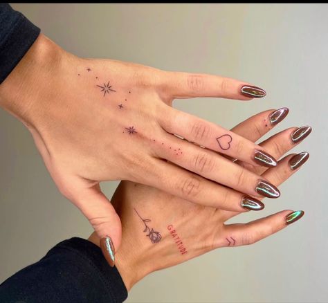 Thumb Tattoos, Hand And Finger Tattoos, Pretty Hand Tattoos, Tattoos Meaning, Small Pretty Tattoos, Petite Tattoos, Hand Poked Tattoo, Fine Line Tattoo, Hand Tattoos For Women