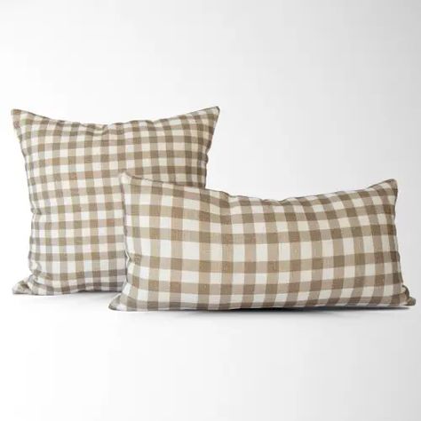 Faire — Unique wholesale merchandise for your store. Gingham Pillow, Vintage Gingham, Pillows Bed, Block Printed Pillows, Vintage Throw Pillows, Rectangular Pillow Cover, Bath Linens, Home Decor Vintage, Block Printing