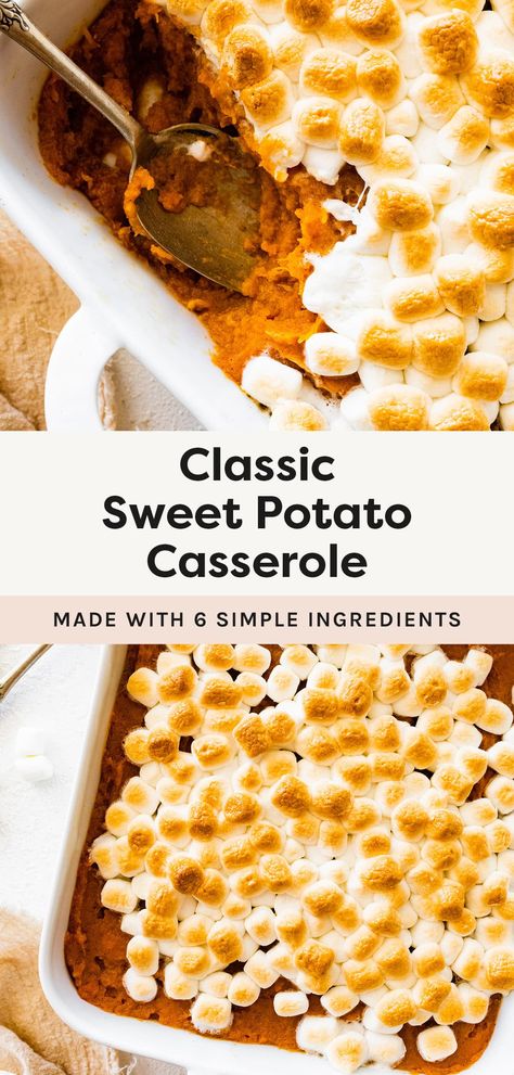 Breville Smart Oven Air Recipes, Casserole Potato, Sweet Potato Casserole With Marshmallows, Easy Sweet Potato Recipes, Vegan Sweet Potato Casserole, Sweet Potatoes With Marshmallows, Best Sweet Potato Casserole, Sweet Potato Casserole Easy, Easy Sweet Potato