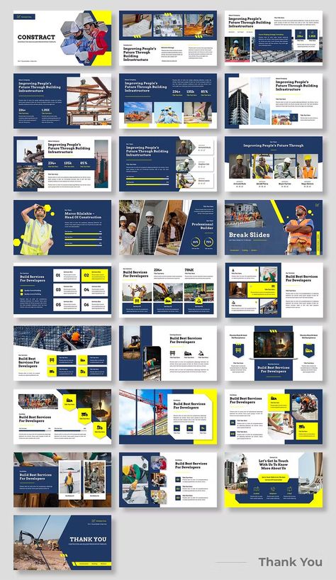 Construction & Engineering Google Slides Template | Company profile design templates, Google slides template, Presentation design Engineering Powerpoint Template, Engineering Brochure, Canva Presentation Template, Company Profile Design Templates, Canva Branding, Canva Presentation, Presentation Slides Design, Corporate Profile, Branding Portfolio