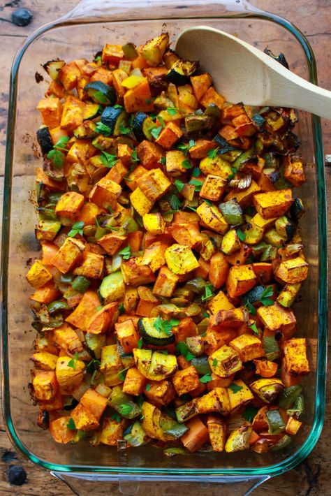 Sweet Potato Zucchini Casserole, Alkaline Potatoes, Sweet Potato And Veggie Recipes, Sweet Potato With Veggies, Dash Diet Sweet Potato Recipes, Baked Zucchini And Sweet Potato, Sweet Potatoes Zucchini Recipes, Sweet Potatoes And Squash Recipes, Sweet Potatoes And Zucchini Recipes