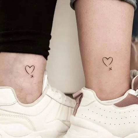 20+ Small Meaningful Tattoos That Pack a Powerful Punch Best Friend Tattoos Airplane, Airplane Matching Tattoos, Simple Couples Matching Tattoos, Distance Tattoos Relationships, Matching Distance Tattoos, Tattoo For Long Distance Friends, Matching Tattoos Long Distance Friends, Tattoos For Long Distance Couples, Travel Matching Tattoos