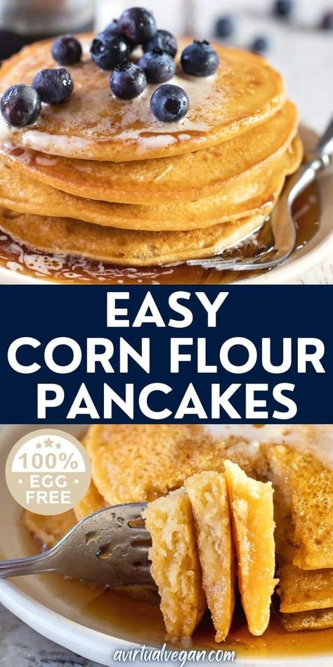 Corn Flour Pancakes, Corn Flour Bread, Corn Flour Recipes, Healthy Corn, Corn Pancakes, Easy Corn, Baking With Coconut Flour, No Flour Pancakes, Flour Pancakes