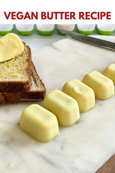 Homemade Vegan Butter Recipe, Vegan Butter Recipe Easy, Plant Based Butter Recipe, Oil Free Vegan Butter, Healthy Butter Substitute, Easy Vegan Butter, Vegan Butter Recipe, Homemade Vegan Butter, Vegan Butter Substitute