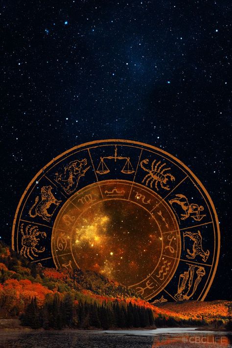 collage of fall foliage and a lake at night. an illustrated circle of zodiac signs with an orange nebula sky in the middle sits behind the foliage. Astrological Elements, Candle In The Dark, Astrology Meaning, Gold Design Background, Horoscope Tattoos, Astrology And Horoscopes, Astrology Art, Your Horoscope, Love Problems